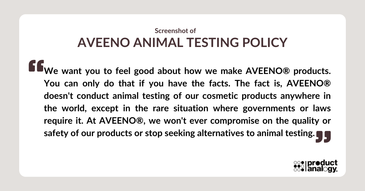 Does Aveeno Test on Animals? The Obvious Truth Product Analogy